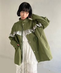 Jewelobe/ジュエローブ Jewelobe レースフリルルーズモッズブルゾン/507857545