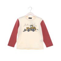 kladskap/クレードスコープ kladskap 働く車袖配色長袖Tシャツ/507857659