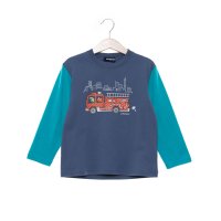 kladskap/クレードスコープ kladskap 働く車袖配色長袖Tシャツ/507857659