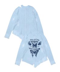 HOOK/フック HOOK 【HOOK】for girls アシンメトリーバタフライフリンジカットソー/507857729