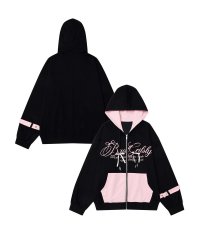 HOOK/フック HOOK 【HOOK】for girls バイカラー刺繍ジップパーカー/507857750