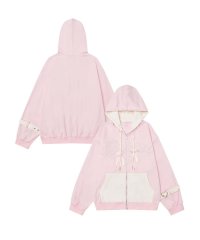 HOOK/フック HOOK 【HOOK】for girls バイカラー刺繍ジップパーカー/507857750
