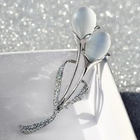 shoppinggo/ショッピングゴー shoppinggo ブローチ はな 1個 キルトピン ストールピン スカーフ留め 安全ピン サークル パール ワンポイント マフラー ストー/507857804