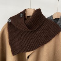 shoppinggo/ショッピングゴー shoppinggo ネックウォーマー ボタン付き ニット スヌード マフラー レディース 着脱ラクラク あったかニットマフラー スヌード 防/507857815