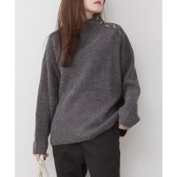 JUNGLE JALOPY/ジャングルジャロピー JUNGLE JALOPY バルキーサイドボタンハイネックセーター/507857876