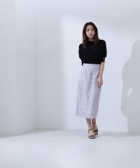 NATURAL BEAUTY BASIC/フラワーレースタイトスカート/507855567