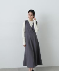 N Natural Beauty Basic/Vネックフレアジャンパースカート/507858603