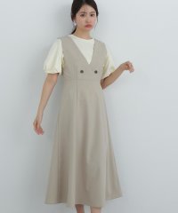 N Natural Beauty Basic/Vネックフレアジャンパースカート/507858603