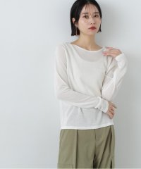 N Natural Beauty Basic/ロゴ刺繍シアーニット/507858609