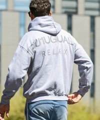 1PIU1UGUALE3 RELAX/ウノ ピゥ ウノ ウグァーレ トレ リラックス 1PIU1UGUALE3 RELAX バックロゴプリント裏起毛プルオーバーパーカー/504454703