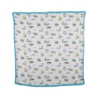 CocoMoon/ココムーン CocoMoon CocoMoon ココムーン ブランケット キルト 大判 ベビー 赤ちゃん QUILT ホワイト ライト ブルー オレンジ マルチ/505291451