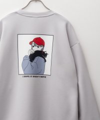 MAC HOUSE/マックハウス Mac－House ポンチ素材 バックプリントクルーネック/507860931