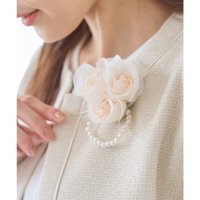 Honeys/ハニーズ Honeys 3連花コサージュ コサージュ アクセサリー セレモニー フォーマル 花 3連花 フェイクパール オールシーズン 白 レディース/507860951