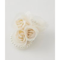 Honeys/ハニーズ Honeys 3連花コサージュ コサージュ アクセサリー セレモニー フォーマル 花 3連花 フェイクパール オールシーズン 白 レディース/507860951
