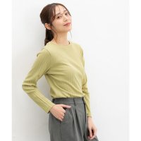 Honeys/ハニーズ Honeys ボートネックTシャツ トップス カットソー 長袖 Tシャツ ロンT 長袖Tシャツ ボートネック ジャカードリブ素材 綿混 無地 レディー/507860986