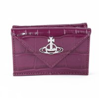 Vivienne Westwood/ヴィヴィアン ウエストウッド Vivienne Westwood 3つ折り財布 エンボスド クロコダイル レザー ENVELOPE BILLFOLD WITH /507861002
