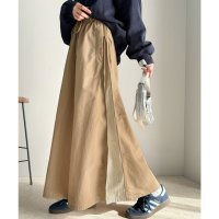 Classical Elf/クラシカルエルフ Classical Elf 《Javaジャバコラボ》軽やかに表情変える大人スポーティー。サイドジップ切替ロングスカート/507861141