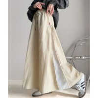 Classical Elf/クラシカルエルフ Classical Elf 《Javaジャバコラボ》軽やかに表情変える大人スポーティー。サイドジップ切替ロングスカート/507861141