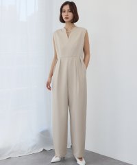 ELFRANK/エルフランク ELFRANK タック入りVネックオールインワン【洗える】/507861256