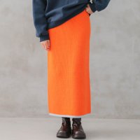 aquagarage/アクアガレージ aquagarage 裾バイカラーリブニット裏起毛ナロースカート レディース 秋 冬/507861324