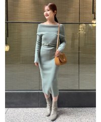 SNIDEL/オフショルニットワンピース/507862320