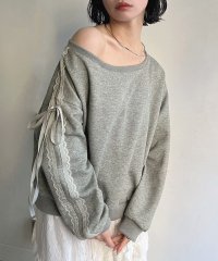 Jewelobe/ジュエローブ Jewelobe ルーズボートネックレレースリボンプルオーバー/507862809