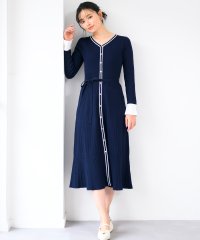 MISCH MASCH/ミッシュマッシュ MISCH MASCH 2025春夏新作 カフス袖Vネックニットワンピース/MM517413/507863105