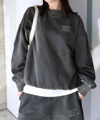 and　Me.../アンドミー andme ピグメント加工 ANME エンブロイダリー ロゴ 裏毛 スウェット トップス/507863130