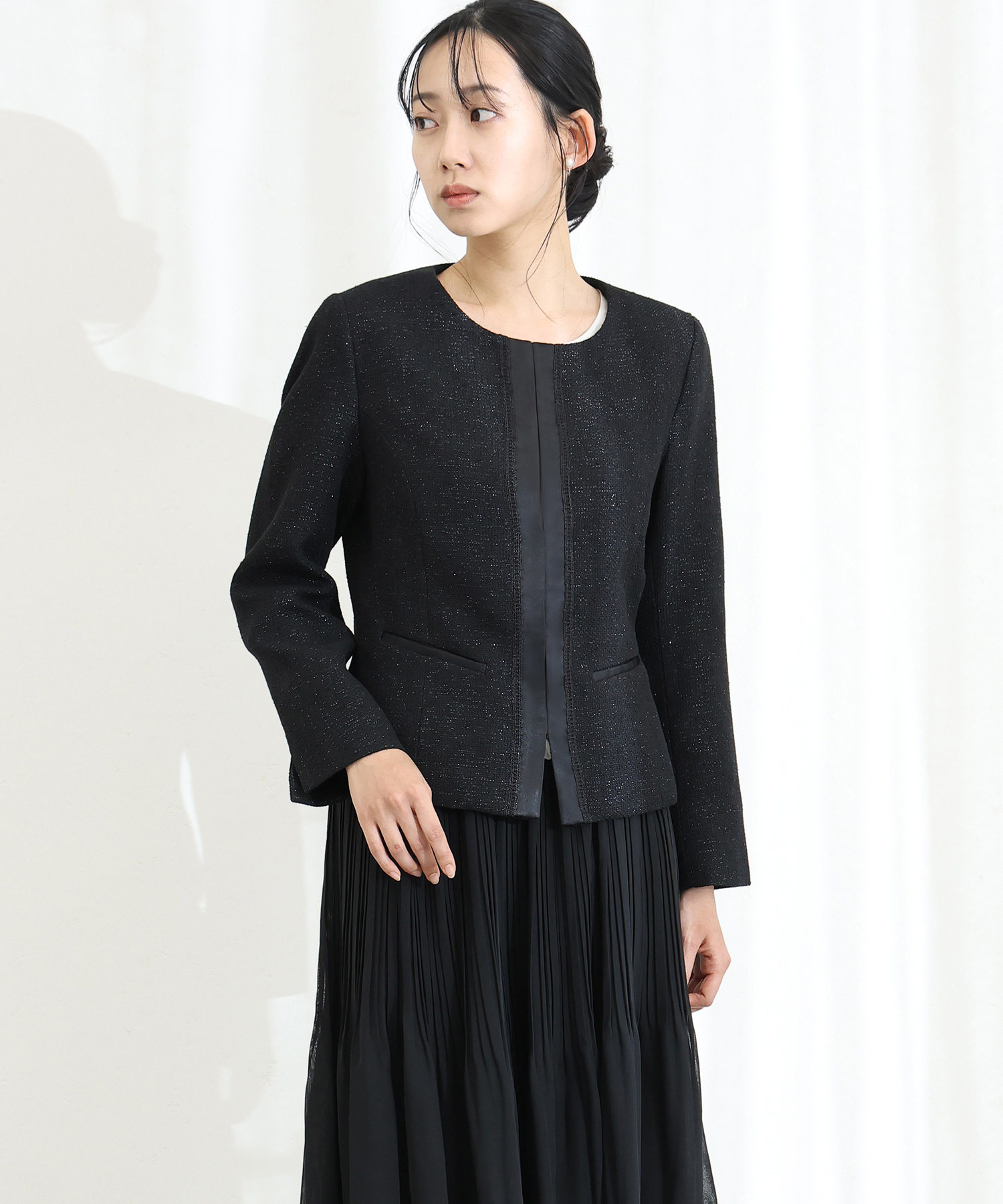 セール10%OFF】プールヴー PourVous ツイードジャケット