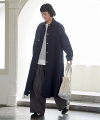 LBC/デニム切り替えステンカラーコート/507640619