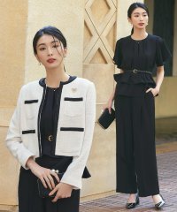 RUIRUE BOUTIQUE/ルイルエブティック RUIRUE BOUTIQUE 【洗える/ストレッチ】ゆる洒落パンツスーツ(3点セット)/507840712