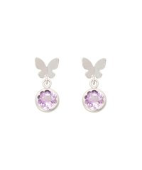 Samantha Tiara/K10WG バタフライピアス≪2月 誕生石≫/507863793