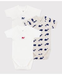 PETIT BATEAU/半袖あわせボディ３枚組/507864128