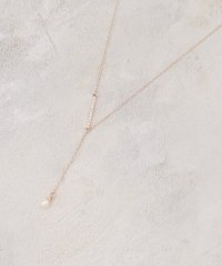grove/パール調ビジューバーY字ショートネックレス/507864463