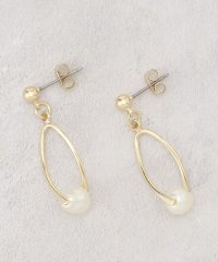 grove/メタルオーバルパール調ピアス/507864469