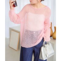 KOBE LETTUCE/コウベレタス KOBE LETTUCE 透かし編みボートネックニットチュニック [C7424]/507864779