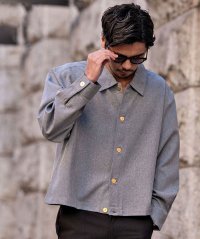 CavariA/キャバリア CavariA CavariA 日本製ポリトロゴールドボタンショートJKT 長袖シャツ/507864793