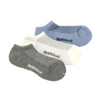 LUXSTYLE/ラグスタイル LUXSTYLE Healthknit(ヘルスニット)ミックスメッシュくるぶしソックス3足セット/3足セット 3P スニーカーソックス くるぶしソ/507864828