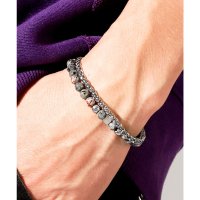 LUXSTYLE/ラグスタイル LUXSTYLE ストーンチェーンブレスレット/ストーン 天然石 韓国 アクセサリー アクセ チェーン ステンレス おしゃれ ペア 男女兼用/507864836