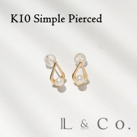 L&Co./エルアンドコー L&Co. K10パールピアス スクエア/507865224