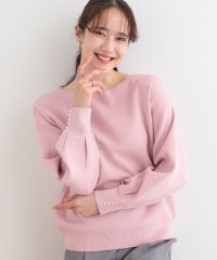 SHOO・LA・RUE　DRESKIP/【洗える/S－LL】大人上品 お袖パール調ボタン付き ボートネックニット/507865270