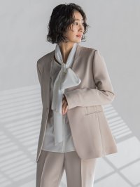 la.f…(Lsize)/ラ エフ エルサイズ la.f…(Lsize) 【大きいサイズ】ダブルクロスジャケット≪手洗い可能≫/507865405