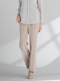 la.f…(Lsize)/ラ エフ エルサイズ la.f…(Lsize) 【大きいサイズ】セラテリーダブルクロスセミフレアパンツ≪洗濯機で洗える≫/507865407