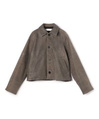 GALERIE VIE/ビンテージラムレザー サドルスリーブブルゾン/507865653