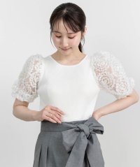 RANDA/ランダ RANDA フラワーモチーフチュールニットトップス/507865722