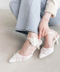 RANDA/ランダ RANDA 【Flower Collection】2WAYフラワーモチーフアンクルストラップパンプス/507865724