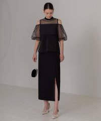 Leja/レジャ Leja レースドットビスチェセットアップIラインドレスワンピース美脚効果結婚式 パーティードレス 成人式 20代 30代 40代/507865730
