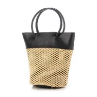 perche/ペルケ perche エステルメッシュ・牛革丸手2wayバケツバッグ/507865753