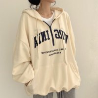 Belle Cie/ベルシー Belle Cie フードパーカー フーディ パーカー トップス スウェット ロゴ レディース 韓国ファッション シンプル カジュアル ゆったり ハー/507866213