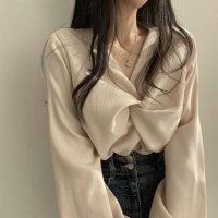 Belle Cie/ベルシー Belle Cie トップス ブラウス カシュクール Vネック 長袖 上品 きれいめ レディース 韓国ファッション シンプル フェミニン 発表会 入学/507866216